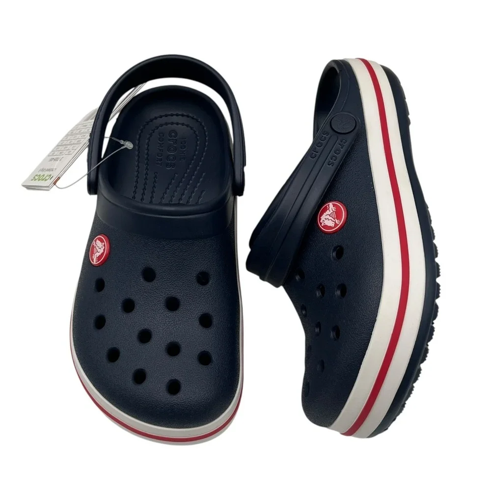 Crocs Crocband Toddler Boys Girls Slip-on Clogs Size 10 Navy Blue Water Friendly